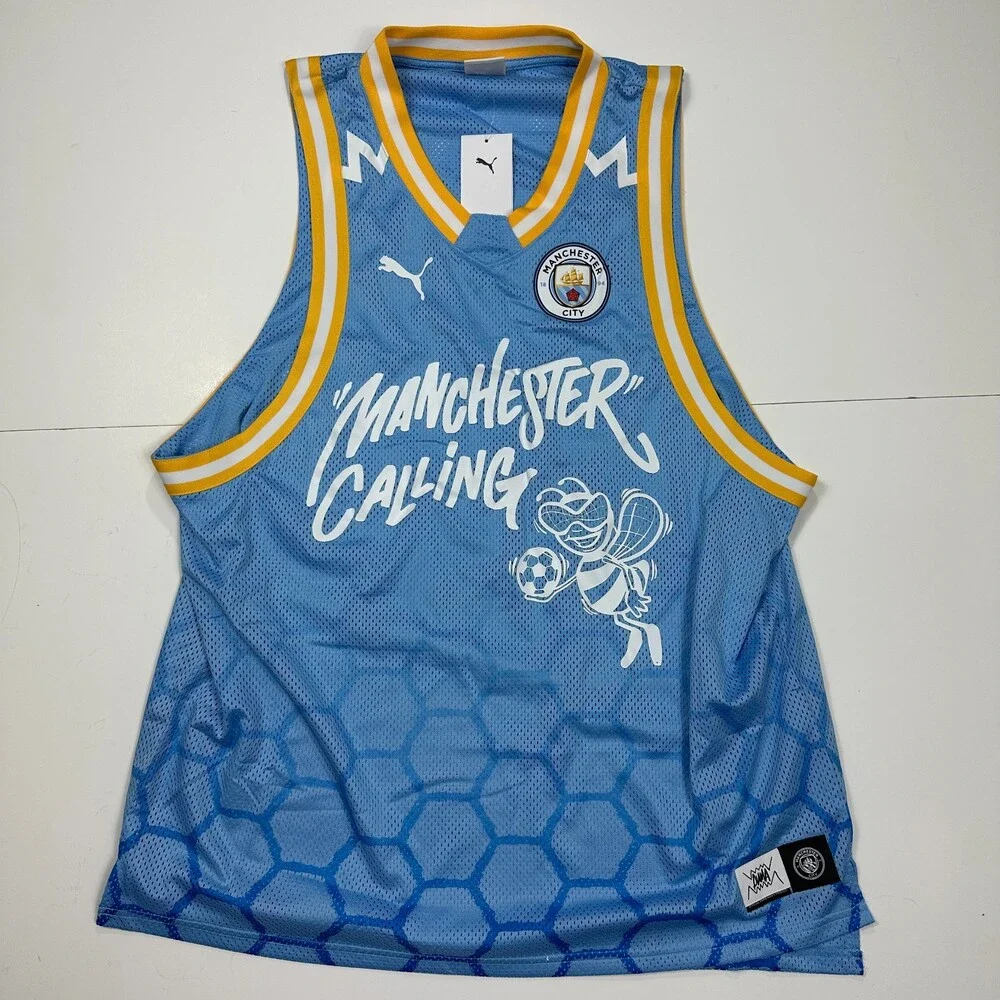 Puma Hoops X Manchester City Size Extra Large Blue Jersey 631693 01